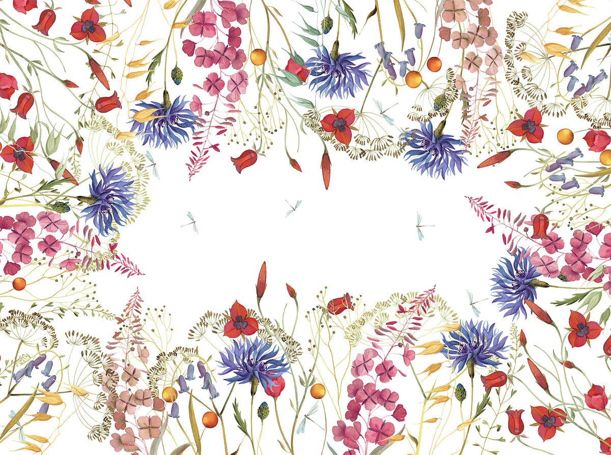 Linen Mantel «Fiordaliso», 100% Made in Italy - The Napking