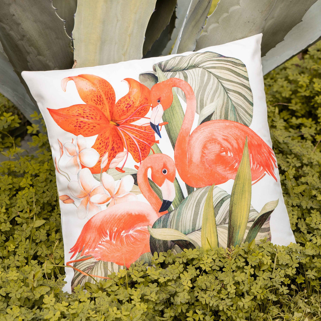 Cushion «Flamingos», 100% Made in Italy