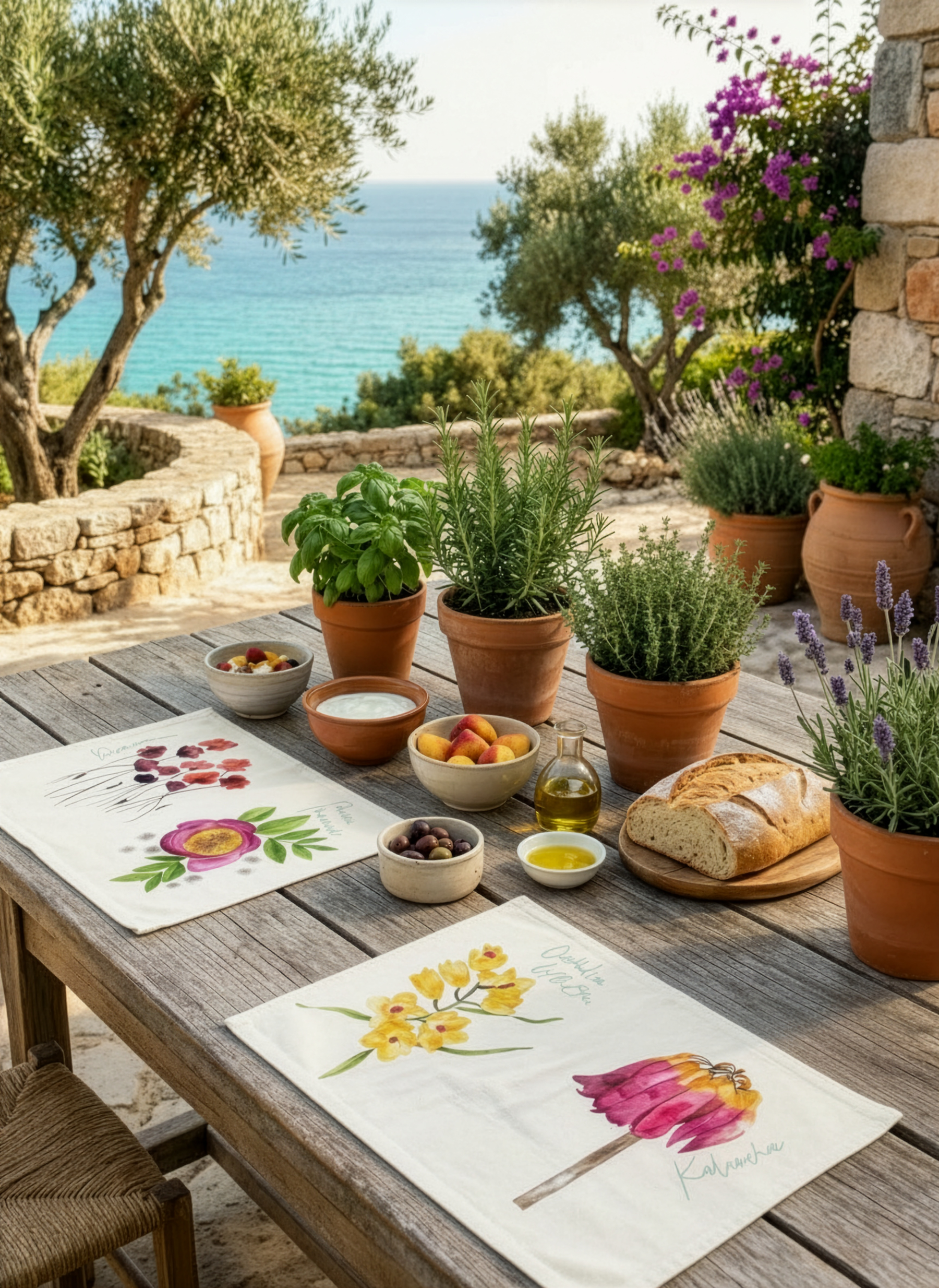Flora Rosa Set of 4 Placemats Premium Quality Linen