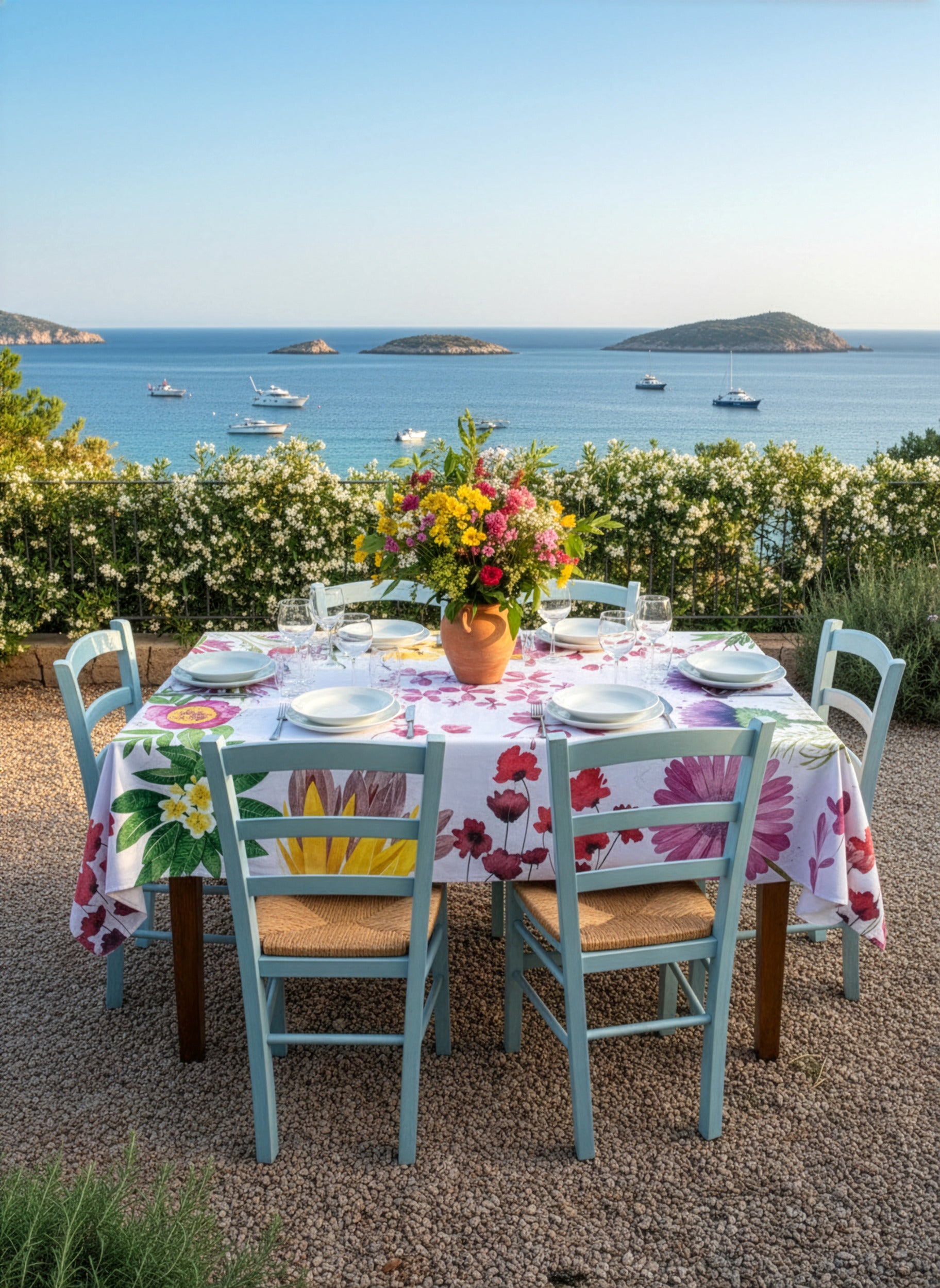 Flora Rosa Tablecloth Premium Linen