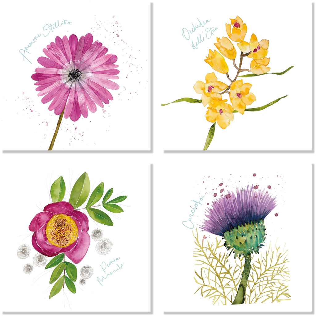 Flora Rosa Set of 4 Napkins Premium Linen