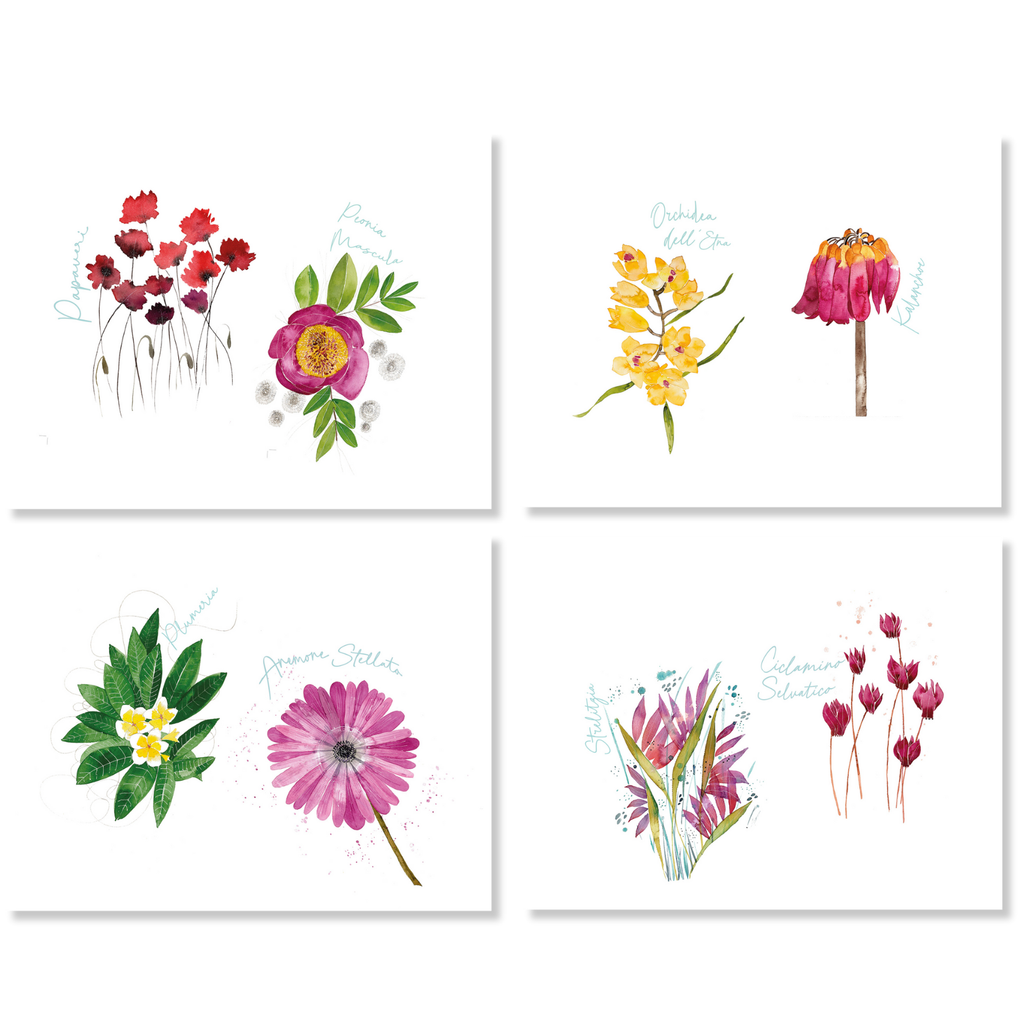 Flora Rosa Set of 4 Placemats Premium Quality Linen