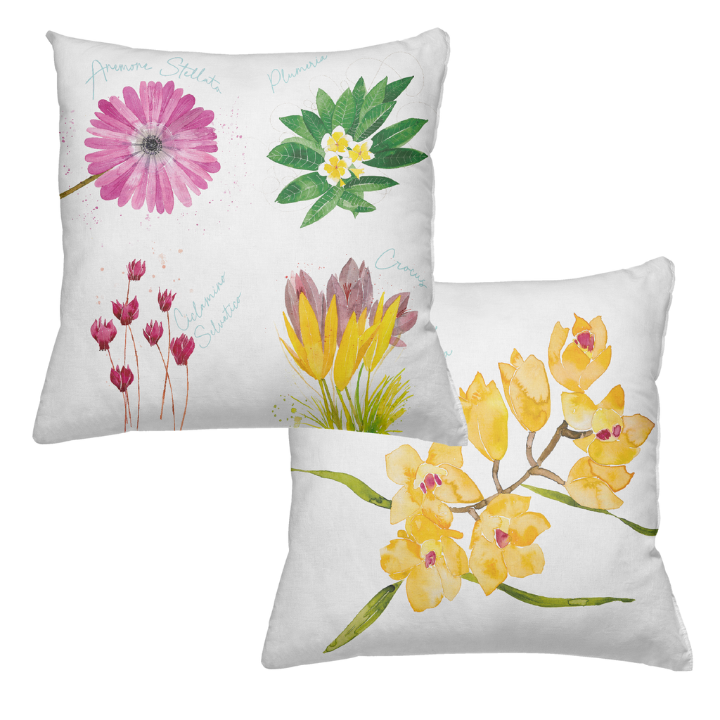 Flora Rosa Cushion Premium Linen