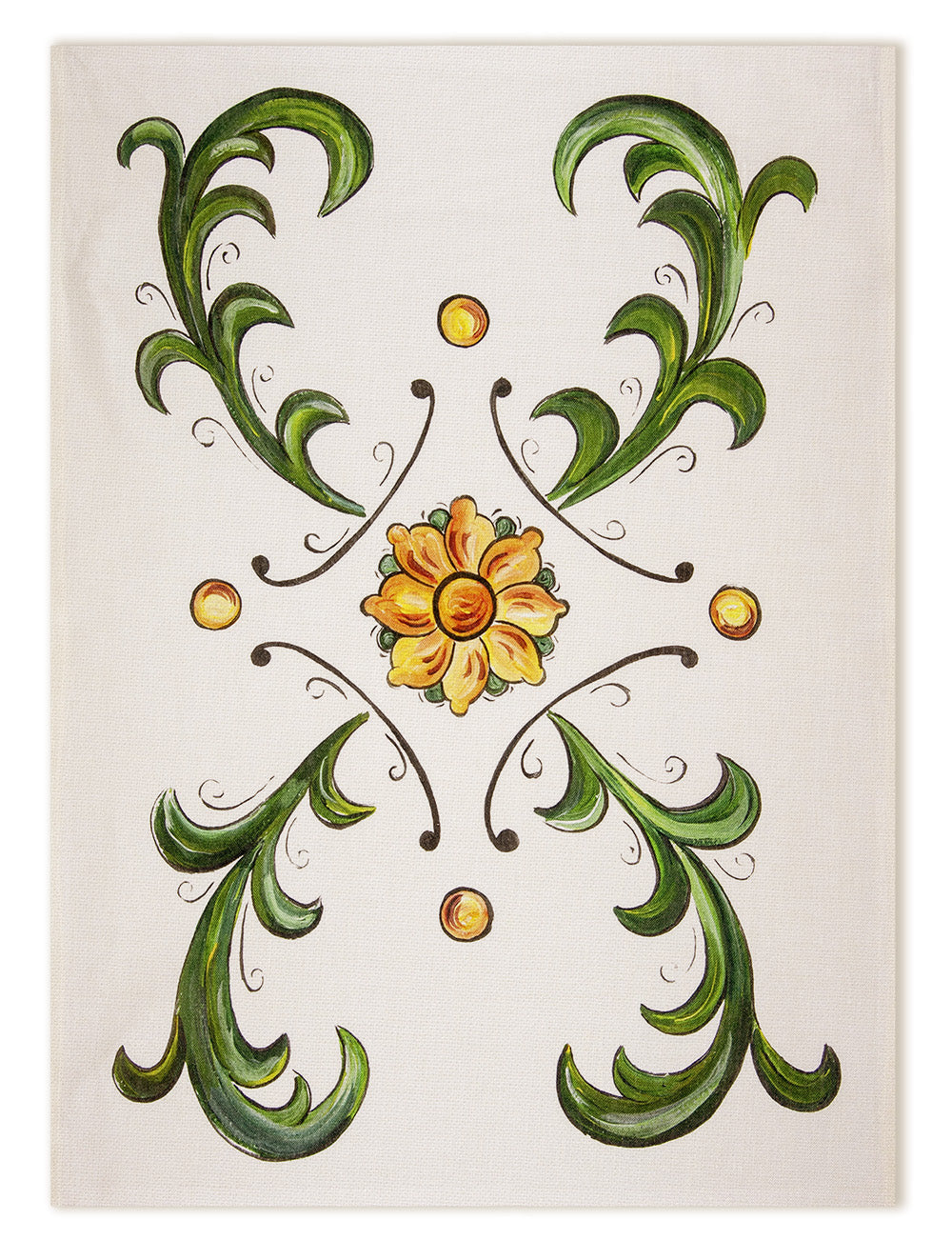 Kitchen Towels «Floral», 100% Made in Italy The Napking
