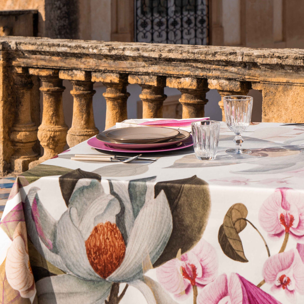 Satin Tablecloth «Floralia» 100% Made in Italy