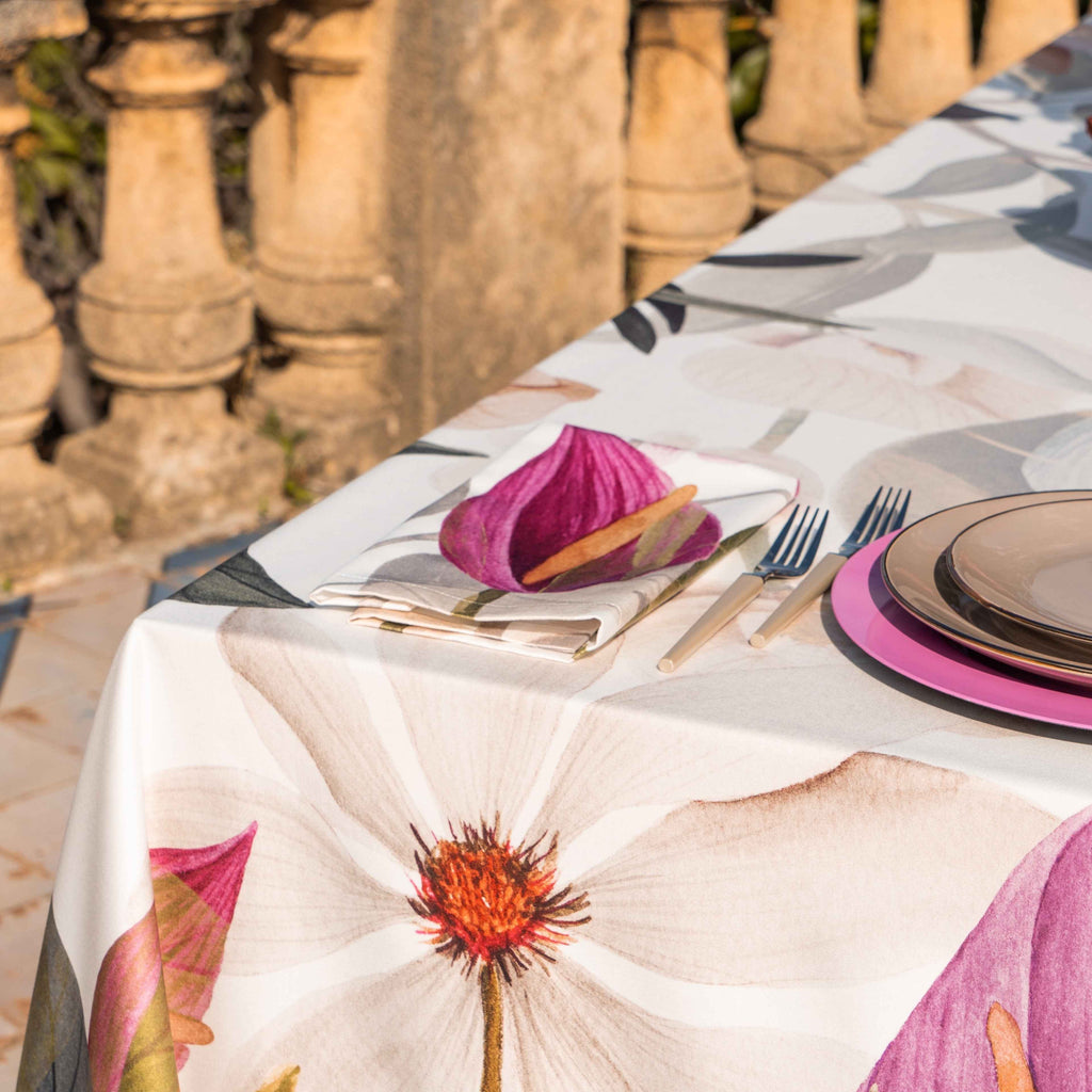 Satin Tablecloth «Floralia» 100% Made in Italy
