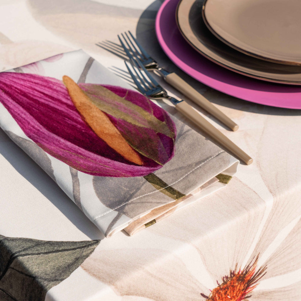 Satin Tablecloth «Floralia» 100% Made in Italy