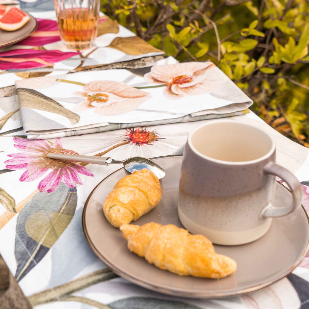 Set of 4 Placemats «Floralia» Cotton Satin 100% Made in Italy