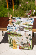 Chemin de table en satin de coton «Funky Animals» 100% Made in Italy | The Napking