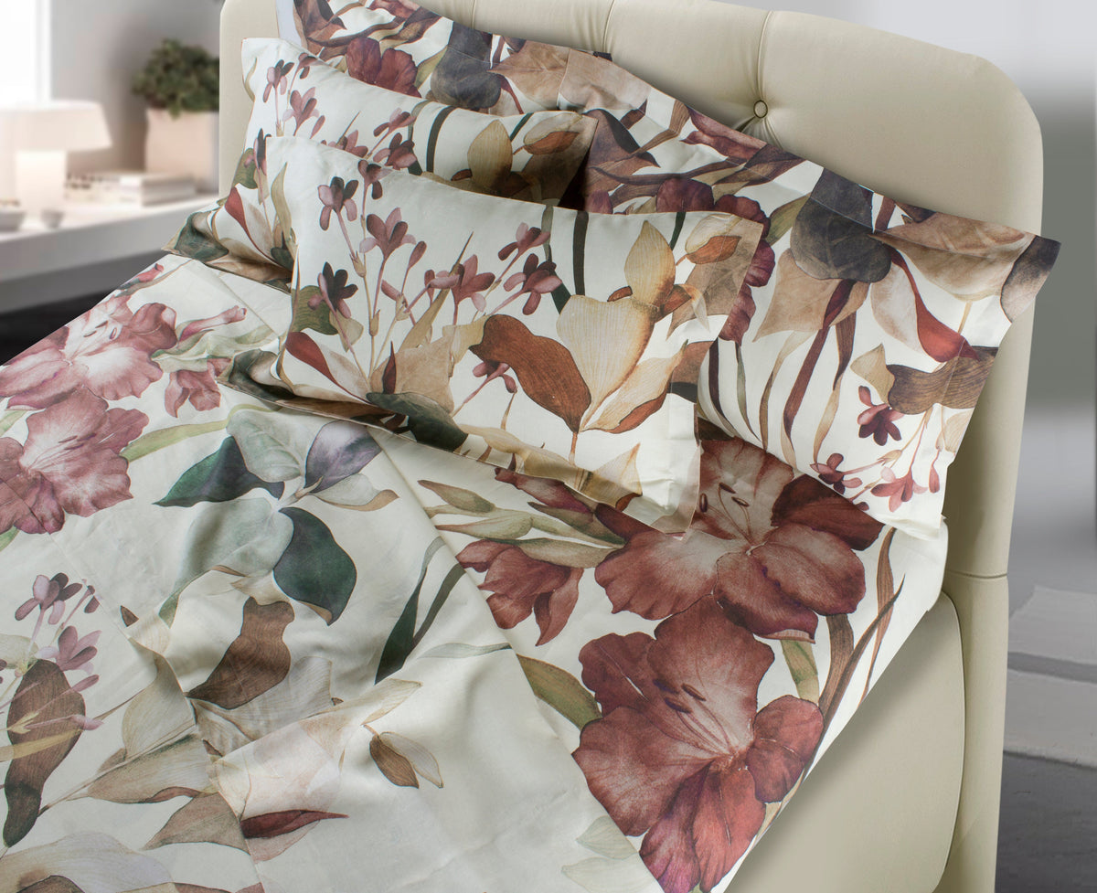 Bed Sheets Set «Gladiolo» 100% Made in Italy The Napking