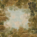 Goblin lino premium mantel con whimsical estampado de bosque, 210Ø cm