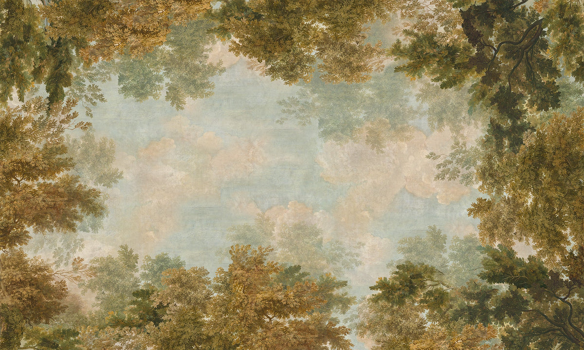 Goblin Premium Linen tablecloth with whimsical woodland print, 180 × 180 cm
