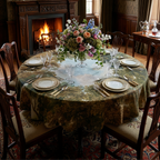 Goblin Premium Linen tablecloth with whimsical woodland print, view 10