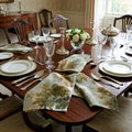 Goblin set of four Premium Linen napkins with woodland print