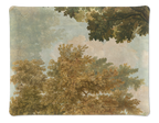 Goblin acrylic tray with digitally printed woodland linen, 37 × 28 cm