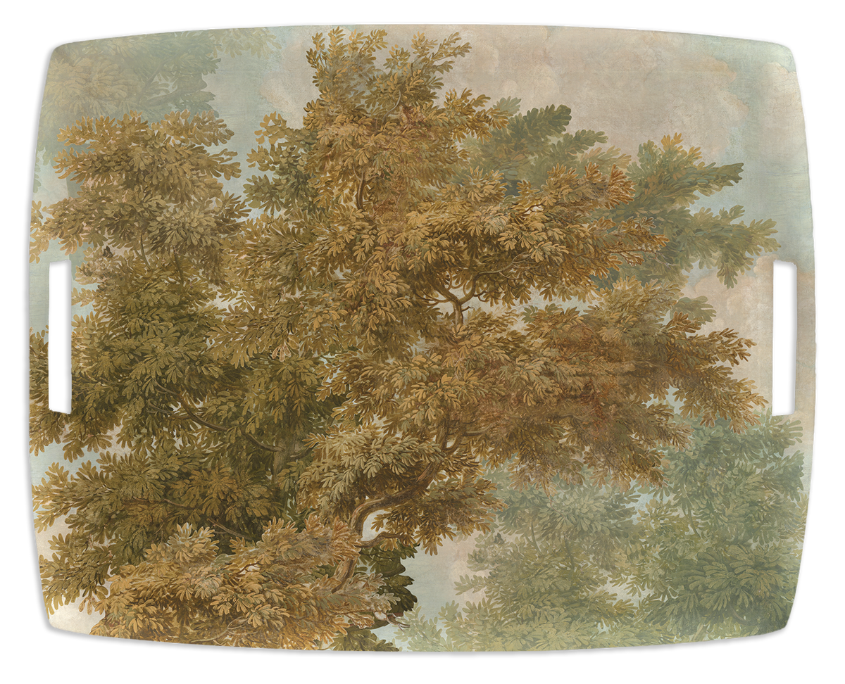 Goblin acrylic tray with digitally printed woodland linen, view 4