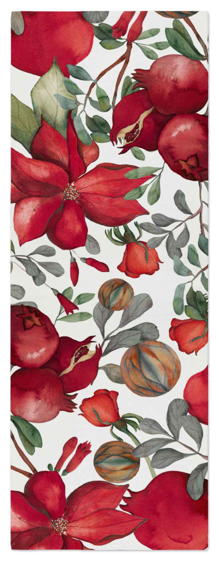 Cotton Satin Runner «Grenade» 100% Made in Italy
