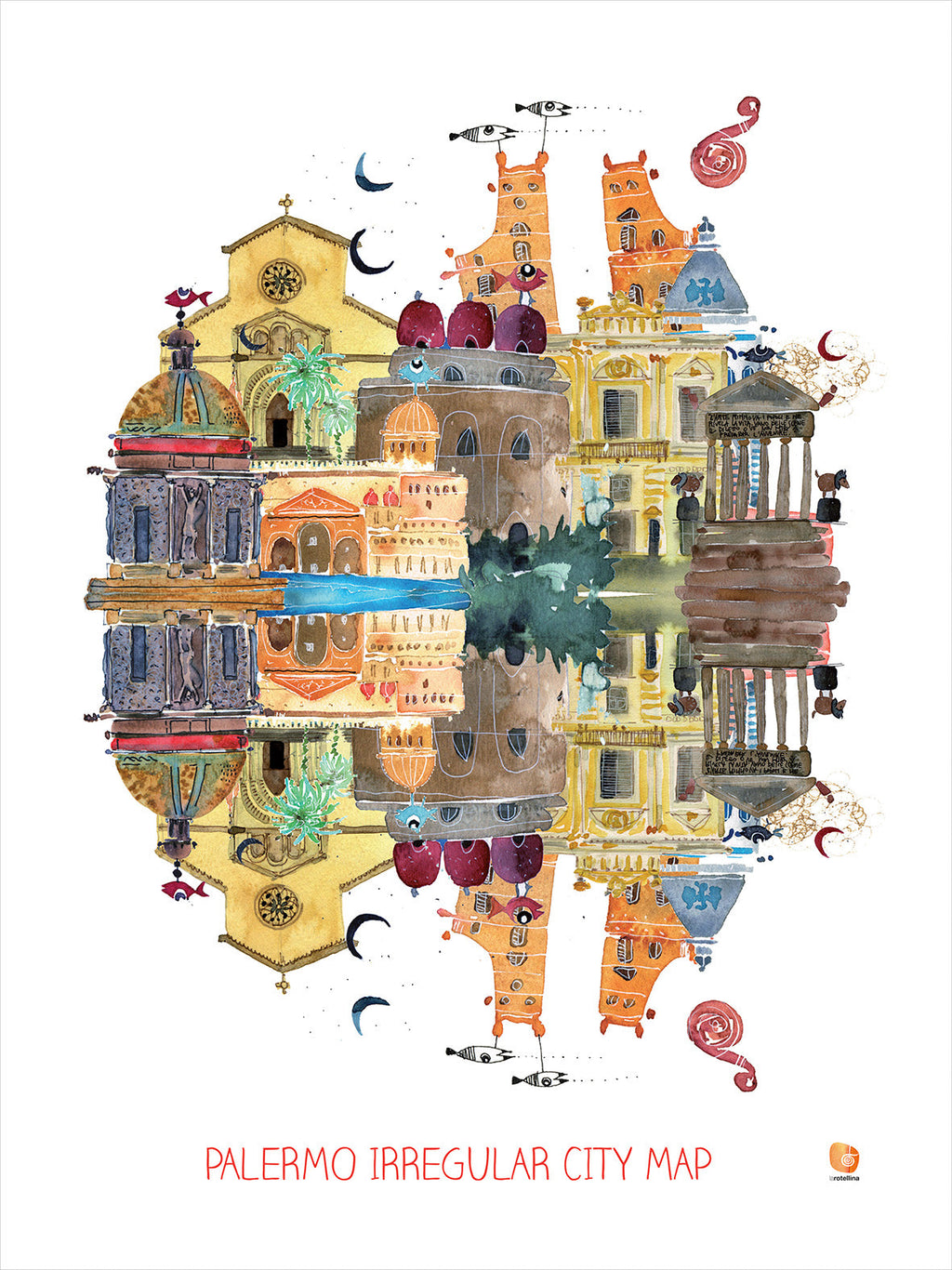 Kitchen Towels City Map 1 100% Made in Italy - The Napking