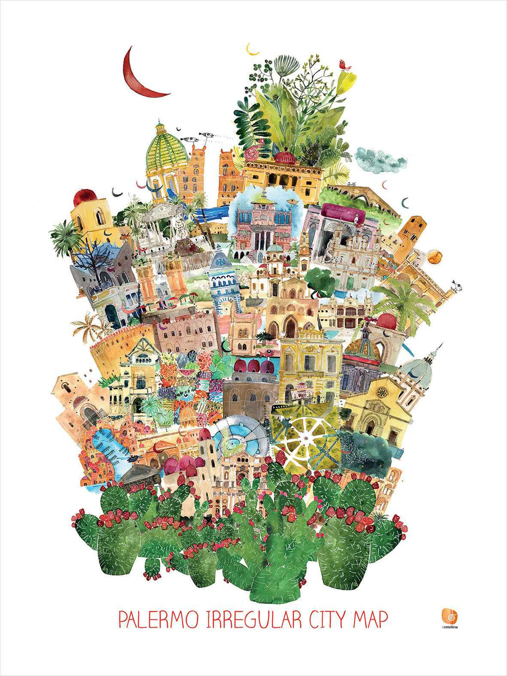 Kitchen Towels City Map 2 100% Made in Italy