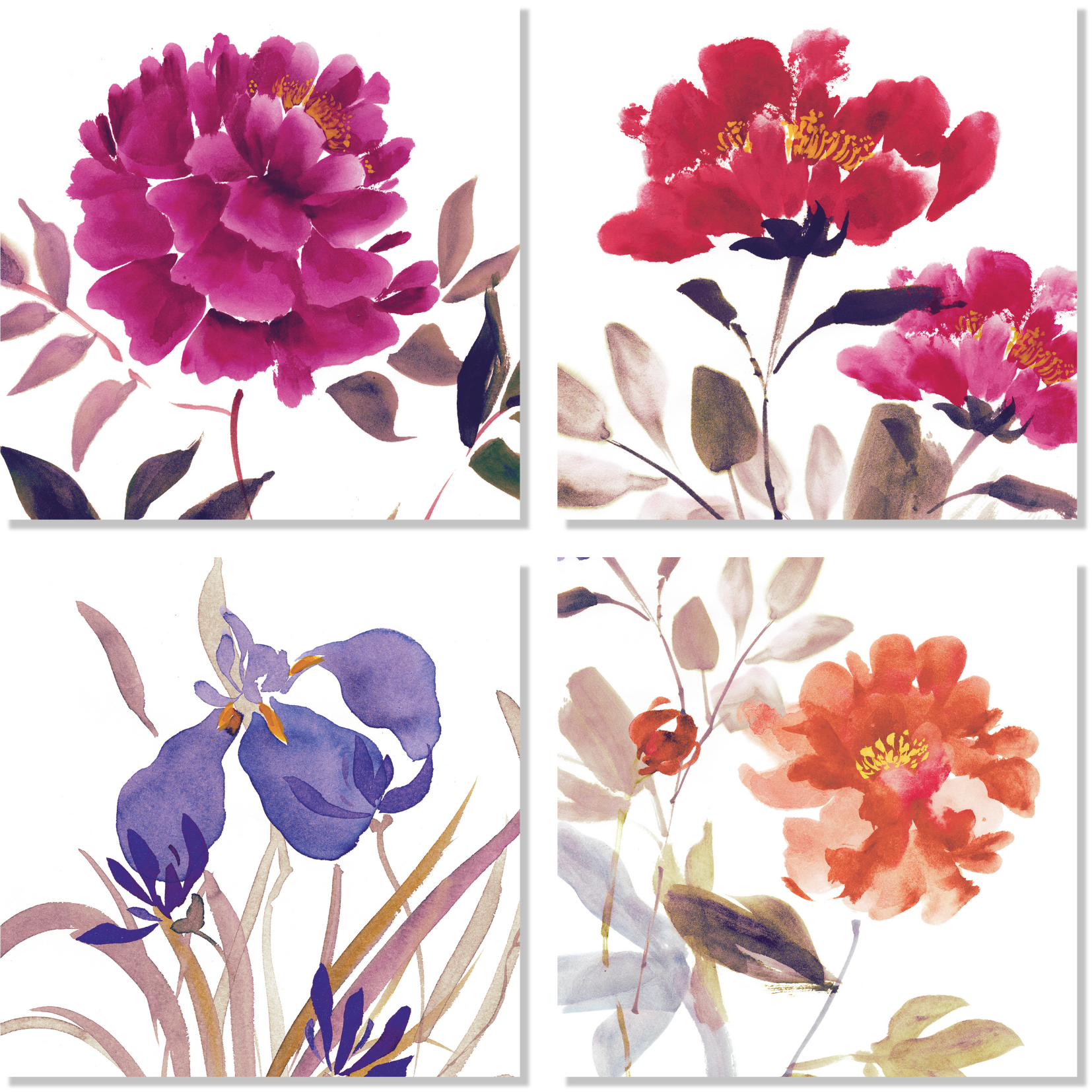 Set Of 4 Napkins Hanami 100% Made in Italy - The Napking