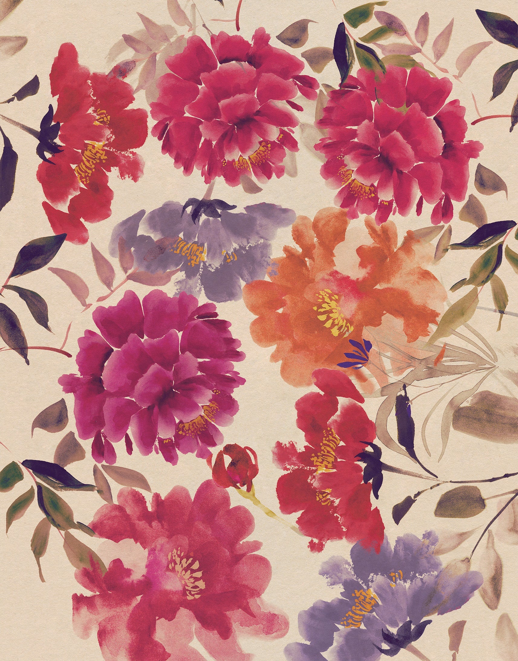 Plaid Hanami, 100% Made in Italy - The Napking