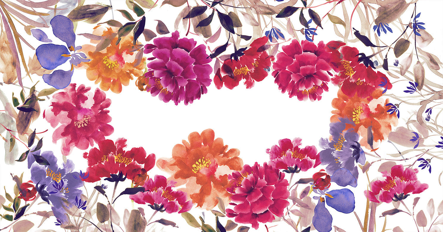 Linen Tablecloth Hanami, 100% Made in Italy - The Napking