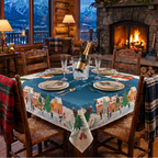 Happy Holidays Linen Blend Tischdecke, The Napking home textile, 150x250 cm