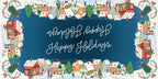 Happy Holidays Linen Blend Tischdecke, The Napking home textile