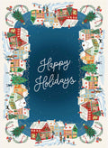 Happy Holidays Linen Blend Kitchen Towel