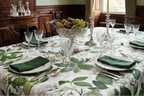Hedycarya Premium Linen tablecloth with botanical print, view 16