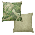 Hedycarya decorative velvet cushion with botanical print, view 3