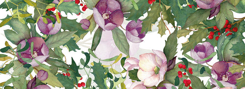 lino puro Runner Helleborus 100% Made in Italy The Napking
