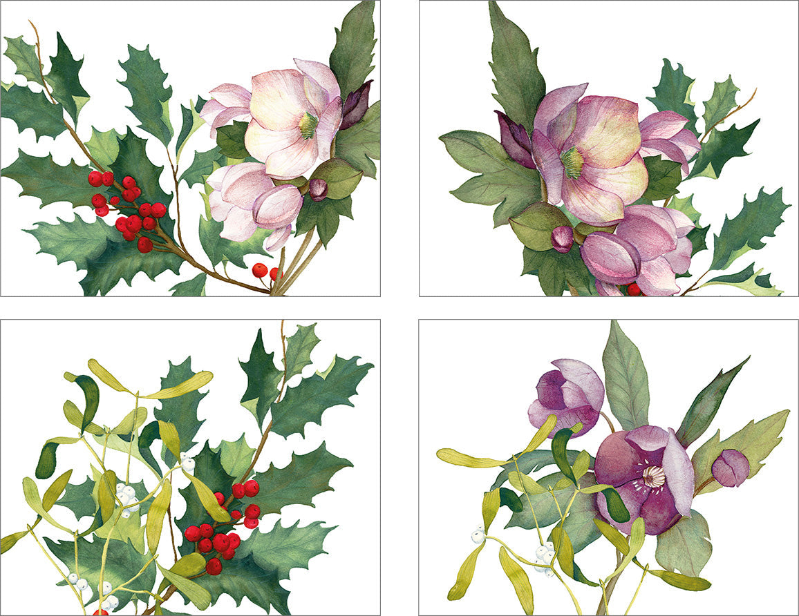 Set aus 4 Tischsets Helleborus Leinen The Napking