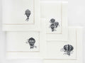 Hot Air Balloons 1795 Set aus 4 handbestickt Servietten