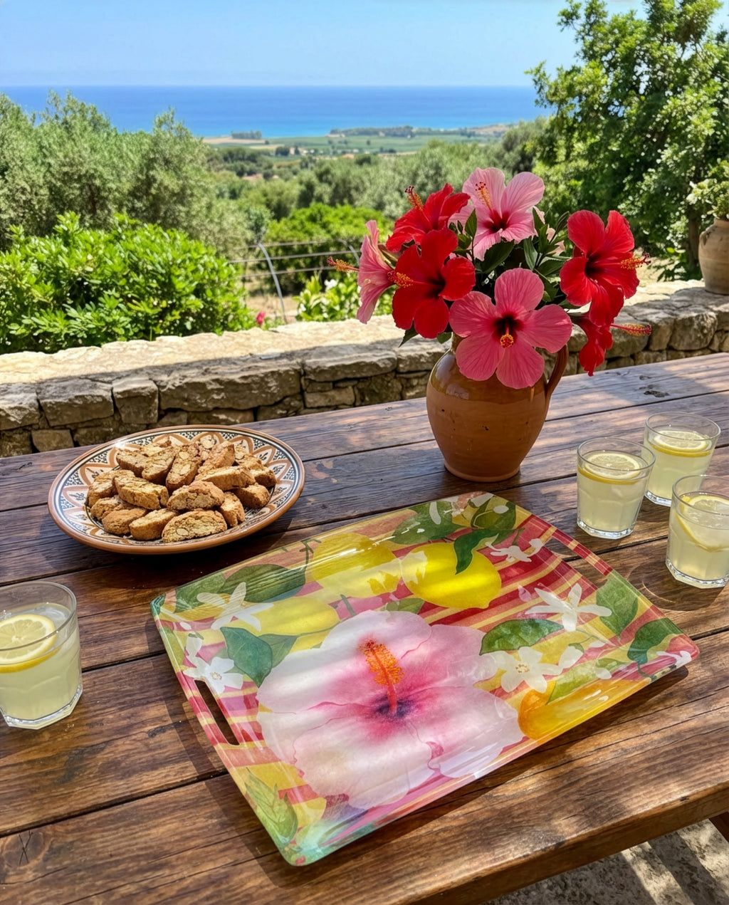 Tray «Ibiscus», 100% Made in Italy