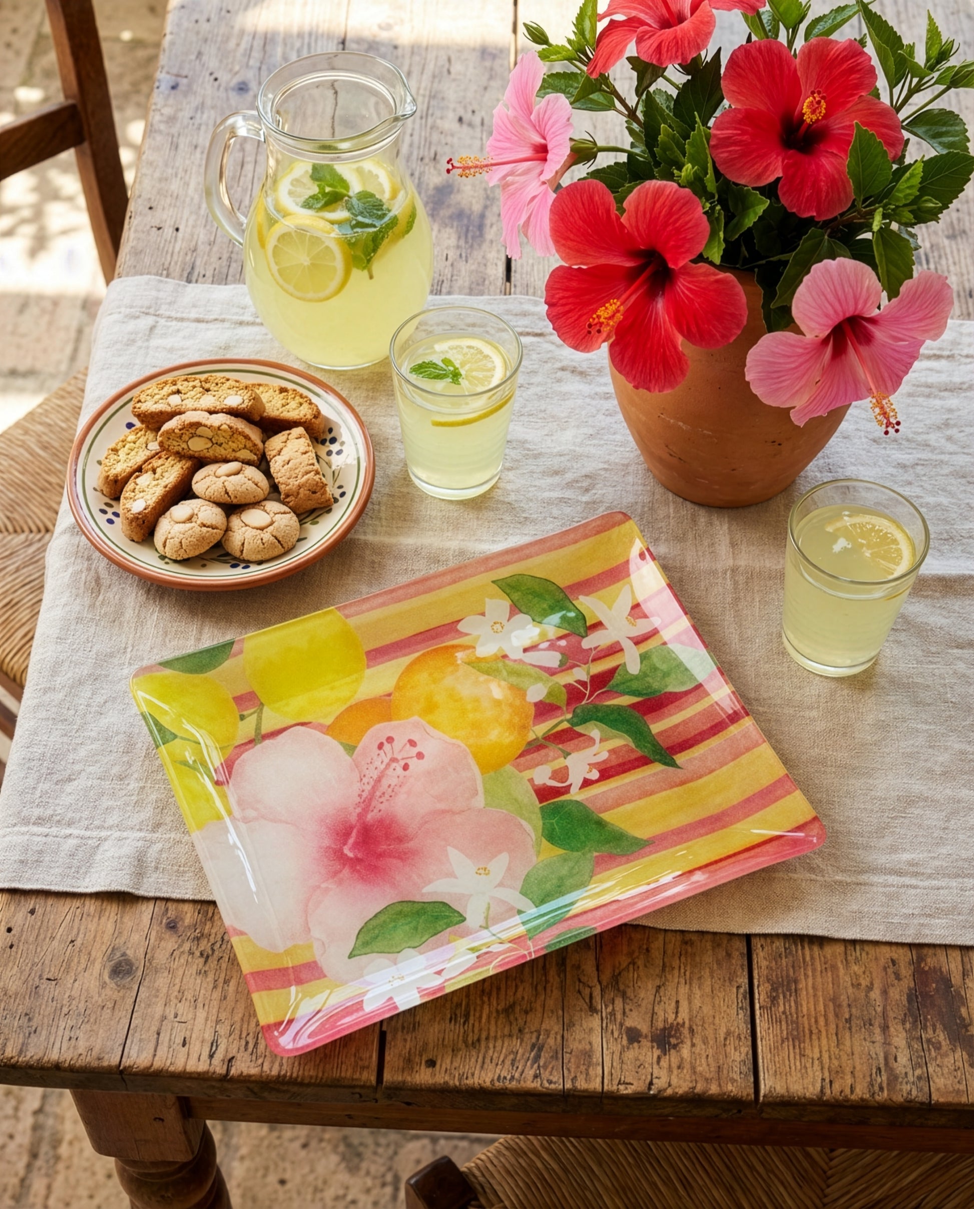 Tray «Ibiscus», 100% Made in Italy