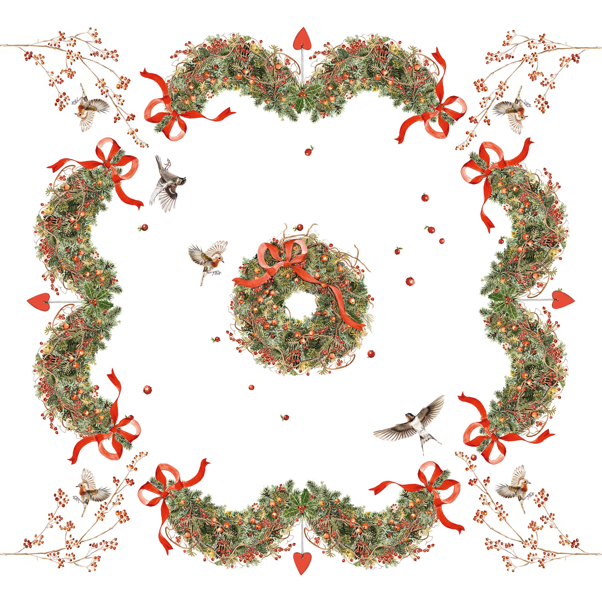 Linen Tablecloth «Janine», 100% Made in Italy - The Napking