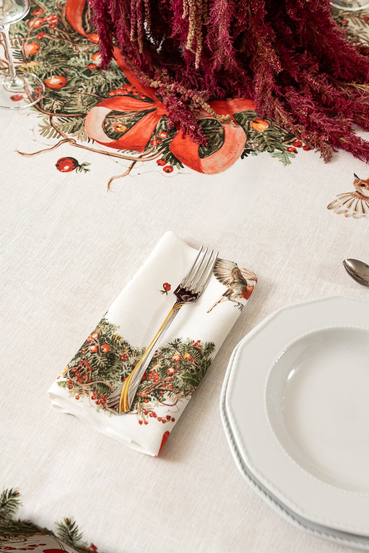 Set Of 4 Servilletas «Janine» 100% Made in Italy The Napking