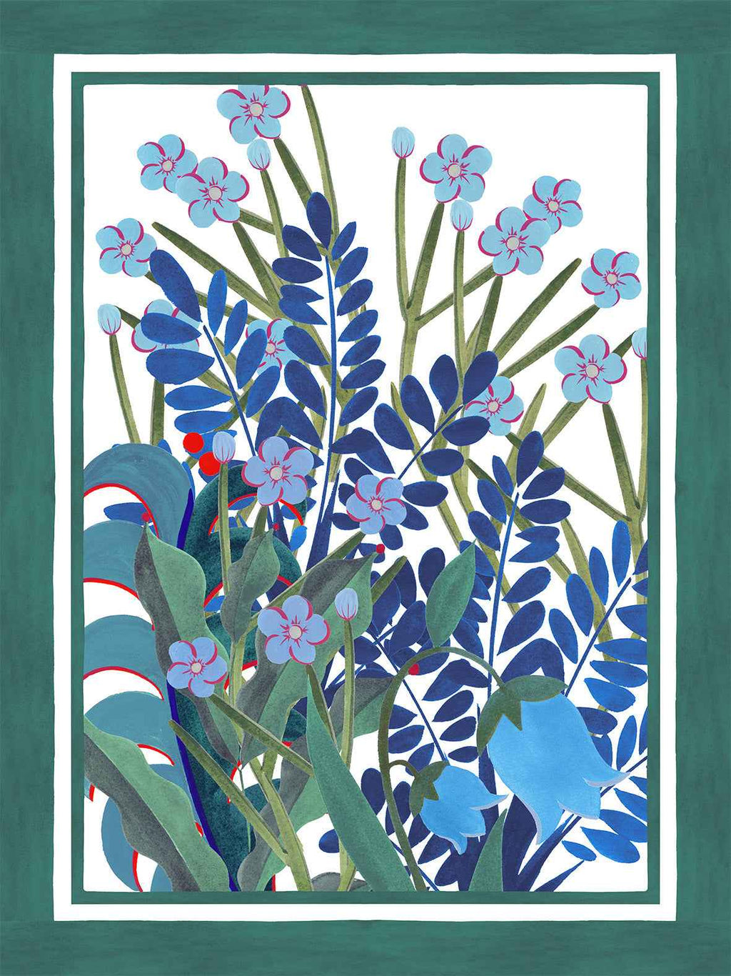 Kitchen Towels Jardin Magique, 100% Made in Italy