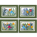Lot de 4 sets de table Jardin Magique satin de coton 100% Made in Italy