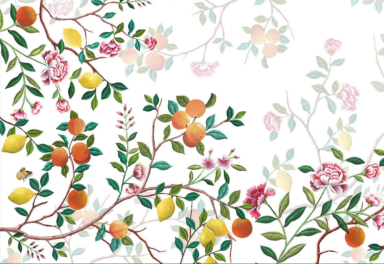 Premium Linen Tablecloth Les Agrumes 100% Made in Italy