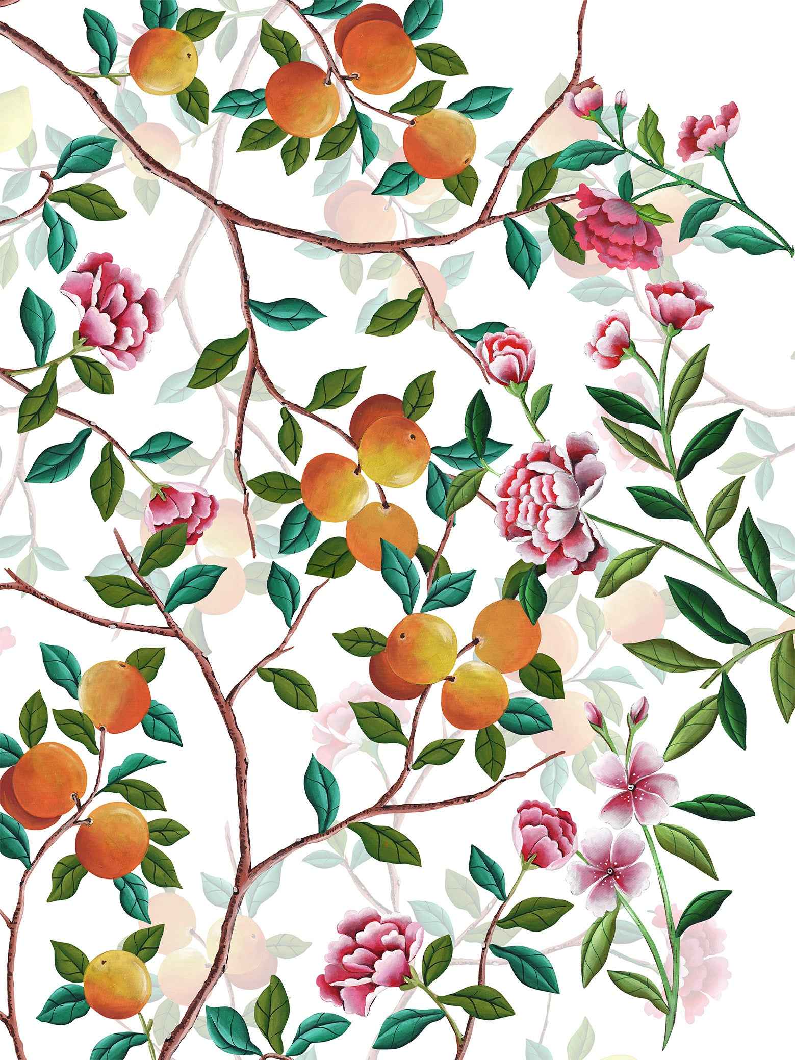 Kitchen Towels Les Agrumes, Premium Quality Linen 100% Made in Italy