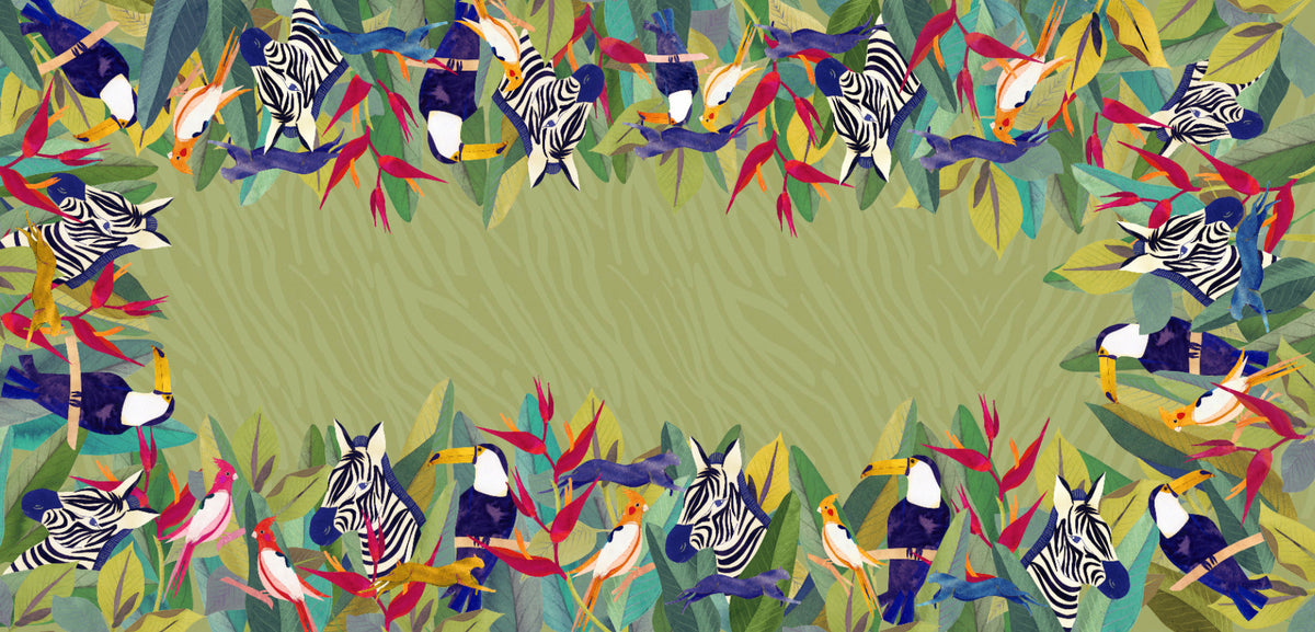 Satin Tablecloth «Jungle» 100% Made in Italy The Napking
