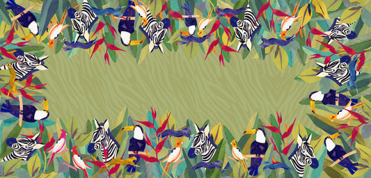 Satin Tablecloth «Jungle» 100% Made in Italy