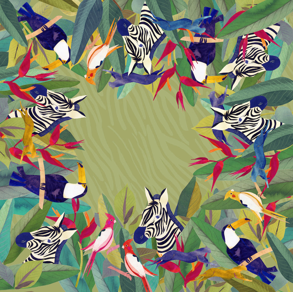 Satin Tablecloth «Jungle» 100% Made in Italy The Napking