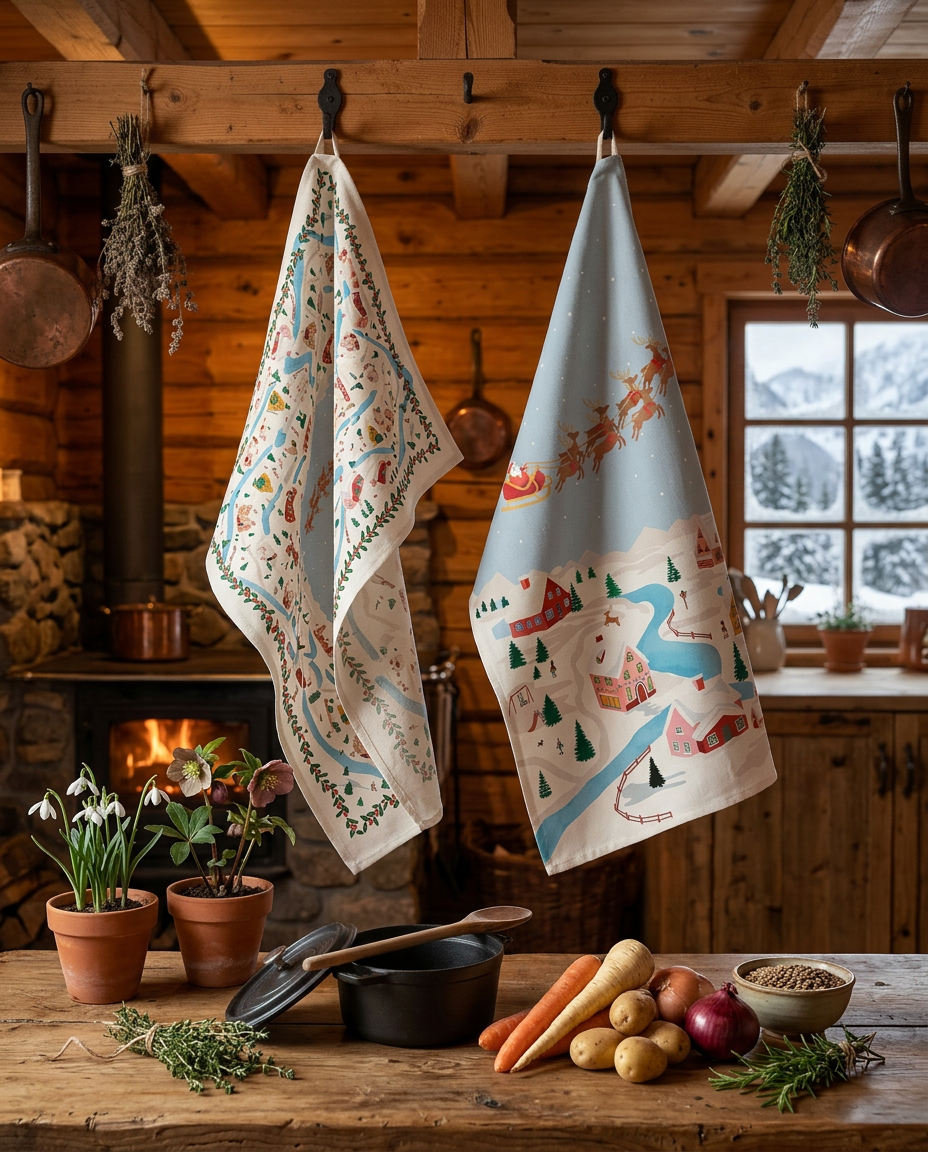 Landscapes Linen Blend Kitchen Towel, The Napking home textile, Kitchen Towel Var. 1