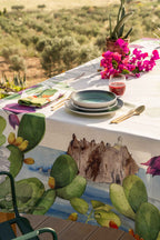 Lipari Pure Linen Tablecloth 110 x 110 cm | 100% MADE IN ITALY