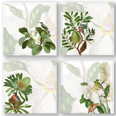 Set Of 4 Napkins Loma 100% Made in Italy - The Napking