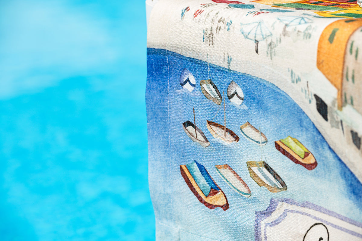 lino puro Runner «Portofino» 100% Made in Italy The Napking