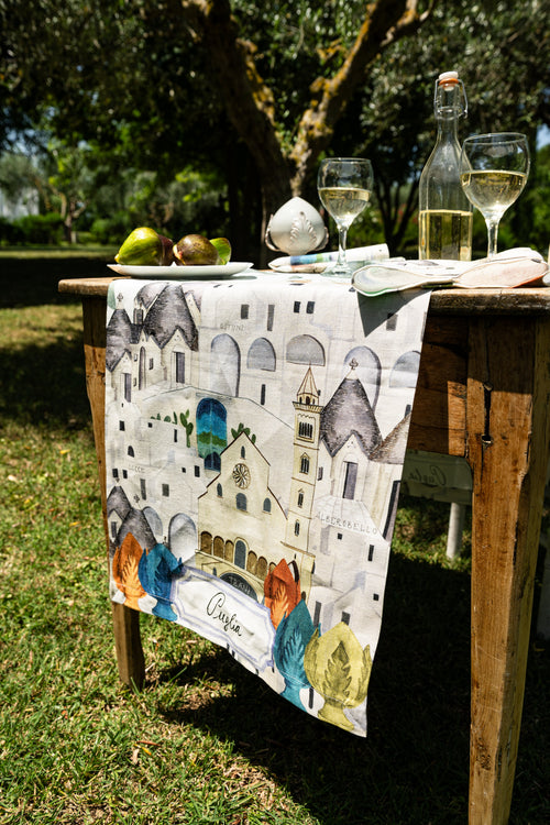 lino puro Runner «Puglia» 100% Made in Italy The Napking